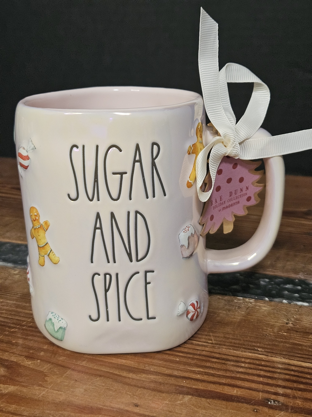 Rae Dunn Sugar and Spice Pink Ceramic Mug